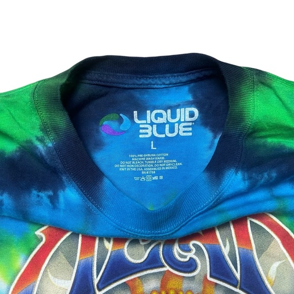 Grateful Dead Band Tee Dead Company Summer Tour 2016 Liquid Blue Large - Picture 3 of 5
